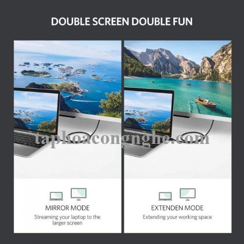 Ugreen 10419 3M màu Trắng Cáp chuyển đổi Mini DP sang HDMI hỗ trợ phân phải 1080P MD101 30010419